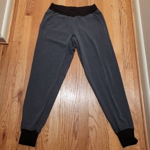 oiselle Women's Track Jogger Pants in Charcoal Gray with Black Waistband